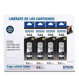 4 Pack Tinta Epson 544 L1210 L5290 L3251 L3250 L1110 L3210