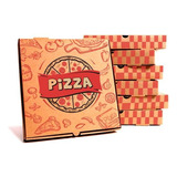 200 Cajas De Pizza 35x35 Cm Kraft Diseno