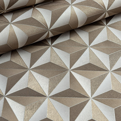 Papel De Parede Vinilico Lavavel Geometrico Marrom Degrade 3d Texturizado Alto Padrão 10