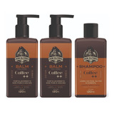 Kit 2x Balm E 1x Shampoo Para Barba - Coffee - Don Alcides