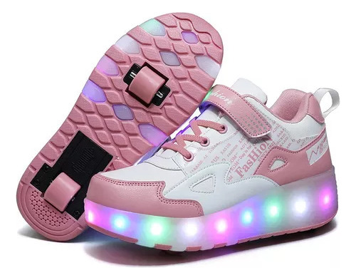 E Zapatos Para Niños Con Luces Led, Patines Con Ruedas