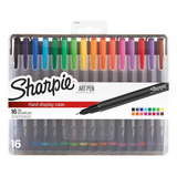 Sharpie Art Pens, Punta Fina, Colores Surtidos, Estuche 16