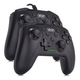 Kit 2 Controles Joysticks Gamer Usb Para Pc Switch Com Fio