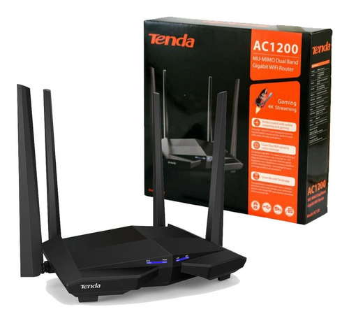 Roteador Gamer Wifi Tenda Ac10 Dual Band 1200mbps Gigabit