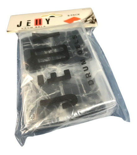 Gel Abafador Jelly Para Bateria - Pack Com 8 Preto