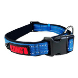 Coleira Kong Nylon Colar Azul Extra Grande Para Cachorro