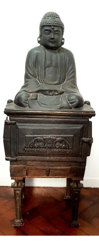 Buda Antiguo Magnifica Salamandra De Hierro 1,07 Mt 50 Kg