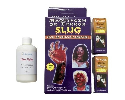 Kit Slug Maquiagem Terror/halloween 3