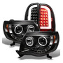 Para Toyota Tacoma Runner Faro Delantero Led Negro Halo Luz Toyota Tacoma