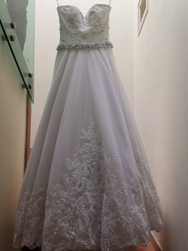 Vestido De Novia Usado Morilee Talla 8 Con Ramo Y Zapatillas