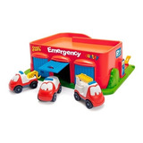 Centro De Emergencia + 3 Autos Para Niños Pequeños Dantoy