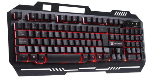 Teclado Gamer Usb Abnt2 Vinik Led Vermelho Multimídia Gt600