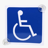 Letrero Para Automóvil De Discapacidad Color Azul Y Blanco