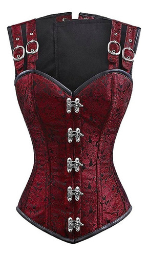 .. Corset Victoriano Dama Gotico Steampunk Antiguo Boton