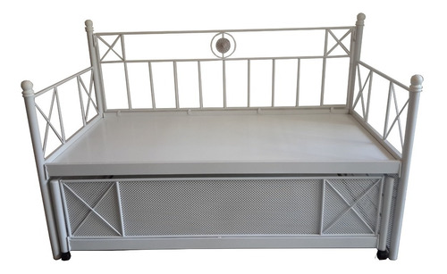 Divan Cama De Hierro 190x80 + Carrito Ruedas Chapa Forjado