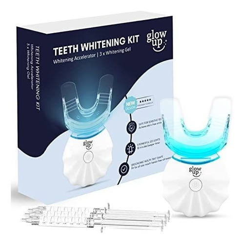 Glow Up Kit De Blanqueamiento Dental De 10 Minutos Con Luz L