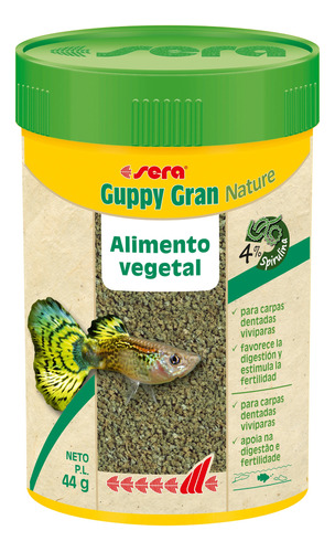 Sera Guppy Gran Nature 44gr Comida Peces Pecera Acuarios