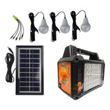 Kit Luz De Emergencia Panel Solar Parlante Bluetooth Fm Usb