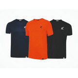 Kit 3 Camisas Esportivas Em Dry Fit