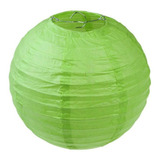 10 Lampara Linterna Papel Verde Pantalla China 40cm Decora