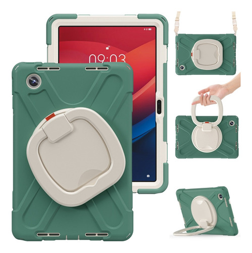 Funda De Ordenador Híbrida Verde Para Lenovo Tab M11/xiaomi