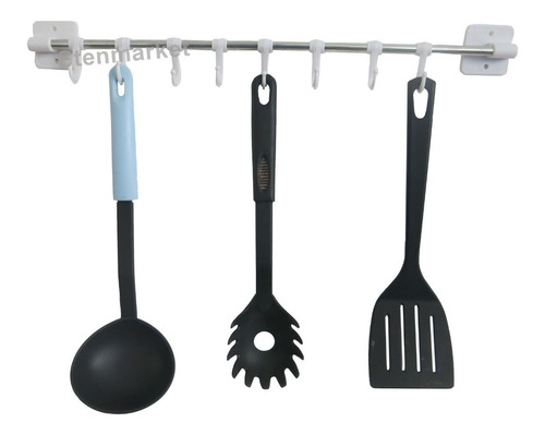 Soporte Ganchos Cocina Utensillos Cuchara Espátula Cuchillo