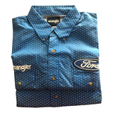 Camisa Rodeo Wrangler/mp2339b Shirt/hombre/men/azul/logo