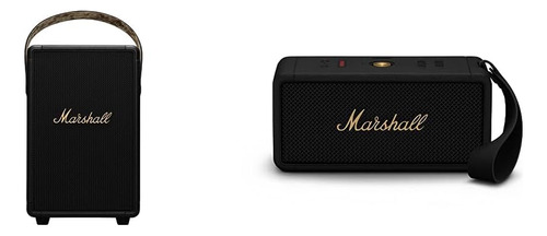 Marshall Tufton - Altavoz Bluetooth, Negro Y Latón Y Altavoz