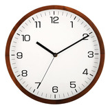 Aromustime Reloj De Pared Redondo De Madera De 12 Pulgadas,