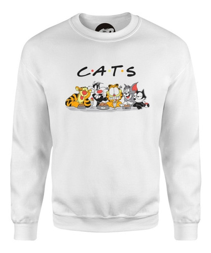 Sudadera Grapics Cats Gatos Amigos Friends Garfield Felix