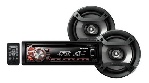 Combo Stereo + Parlantes Pionner C/cd Rds 50w X 4 Usb Mp3