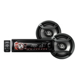 Combo Stereo + Parlantes Pionner C/cd Rds 50w X 4 Usb Mp3