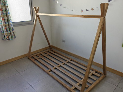 Cama Montessori Tipi Madera Paraíso Macizo Impecable