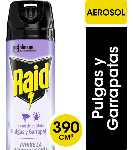 Raid Aerosol Anti Pulgas Insecticida X 3 Unidades