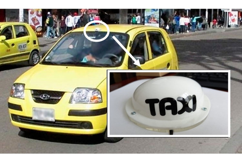 Aviso Luz Techo Taxi Iluminado Led Alta Visibilidad T A X I