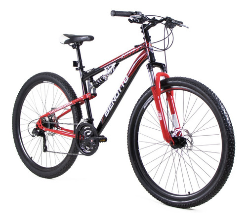 Bicicleta Benotto Mtb Blackcomb Rodada 29 Doble Suspensión Color Negro/rojo Tamaño Del Cuadro Unica