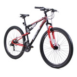 Bicicleta Benotto Mtb Blackcomb Rodada 29 Doble Suspensión Color Negro/rojo Tamaño Del Cuadro Unica