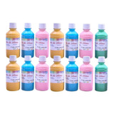 Kit 14 Colas Coloridas Para Fazer Slime 250ml Cada + Brinde 