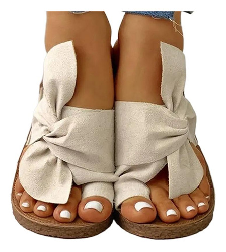 New Sandals Zapatos De Mujer Grandes Con Lazo Cruzado Y Lazo