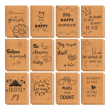 Chinco Paquete De 48 Cuadernos Inspiradores De Papel Kraft P