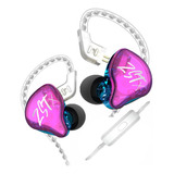 Auriculares In-ear Gamer Kz Zst X With Mic Púrpura