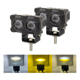 Par Luces Led Auxiliares Faros De Lupa Para Auto Moto