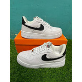 Tenis Originales Nike Air Force 1 0'7 Cuero Grabado B/n 24