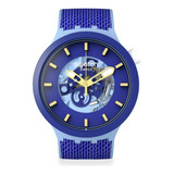 Reloj Swatch New Gent Biosourced Bouncing De Cuarzo Azul