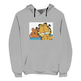 Sudadera Capucha Gris Gr5  Garfield Az102