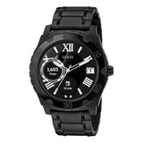 Reloj Guess C1001g5 Hombre De Acero Inoxidable De Acero Ino Color De La Correa Negro Color Del Fondo Negro