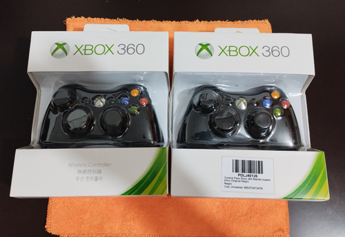 2 Controles Xbox 360 Inalámbricos Negros Pack (2unidades)