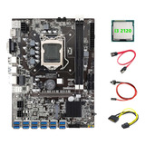 Placa Base B75 Eth Miner De 12 Pcie A Usb+i3 2120 Cpu+15 Pin