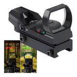 Mira Airsoft Red Dot Panorâmico Holográ Rojo/verde Guía 11mm