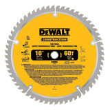 Disco Sierra 10'' 60t Para Madera Dw3106 Dewalt Color Amarillo